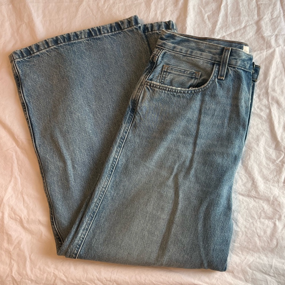Favorite Daughter Straight Leg Light Blue Denim Jeans